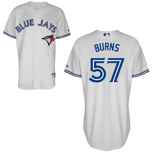 Cory Burns #57 MLB Jersey-Toronto Blue Jays Men's Authentic Home White Cool Base Baseball Jersey